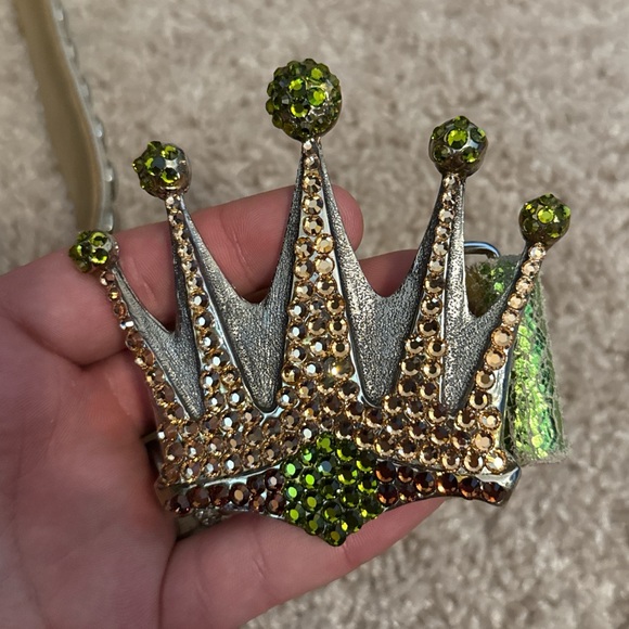 Bridget Mcbling Green Studded Belt with Crown Buckle - Picture 5 of 5